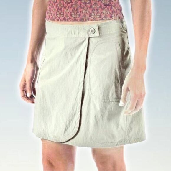PATAGONIA Solimar A-Line Wrap Skirt Skort Sz 6 - Picture 1 of 8